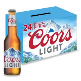 Coors Light American Light Lager Beer 12 fl. oz. bottle, 24 pk.