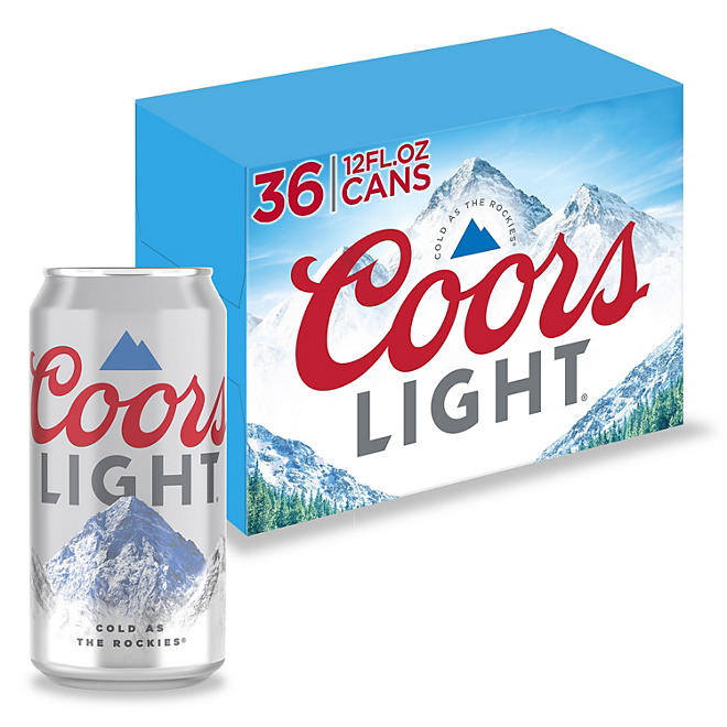 Coors Light Beer 12 fl. oz. can, 36 pk.