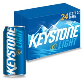 Keystone Light Lager Beer, 12 fl. oz. can, 24 pk.
