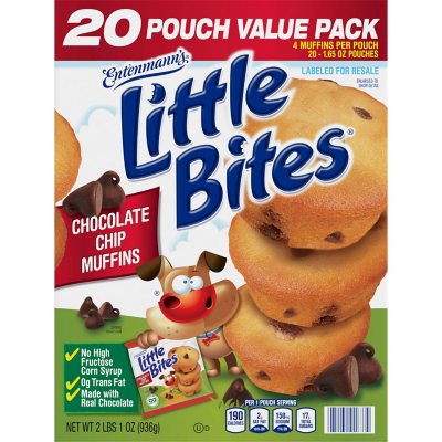 Entenmann's Little Bites Chocolate Chip Muffins (1.65 oz., 20 pk ...