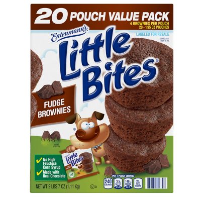 Entenmann's Little Bites Fudge Brownie Mini Muffins ( oz., 20 pk.) - Sam's  Club