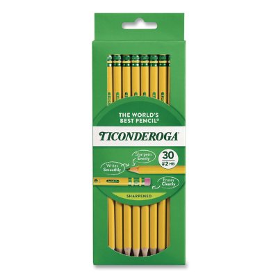 Ticonderoga Pre-Sharpened Pencil, HB #2, Yellow Barrel, 30ct. - Sam's Club