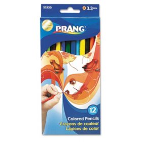 Prang Colored Wood Pencil Set, 3.3 mm, Assorted Colors - 12 Pencils