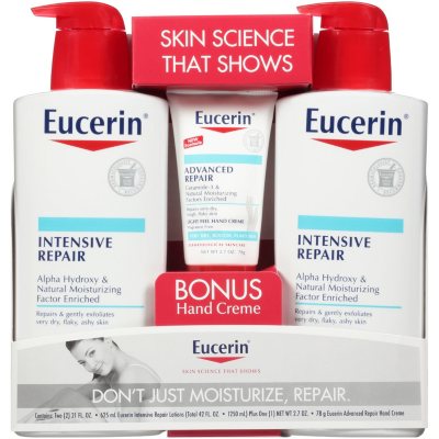 Eucerin Repair Body Lotion (21 oz., 2 pk.) + Advanced Repair Creme (2.7 oz.) - Sam's