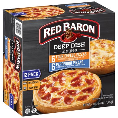 Red Baron Singles Deep Dish Pizza Variety Pack (12 pk.) - Sam's Club