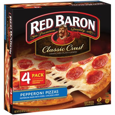 Red Baron Classic Pepperoni Pizza - 82.4 oz. - 4 pk. - Sam's Club