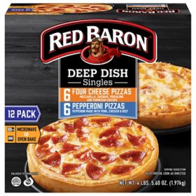 Red Baron Frozen Pizza Deep Dish Singles (12 ct.)