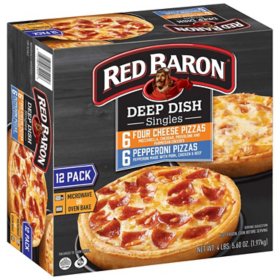 Red Baron Frozen Pizza Deep Dish Singles (12 ct.)