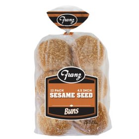 Franz 4.5" Sesame Hamburger Buns, 12 ct.