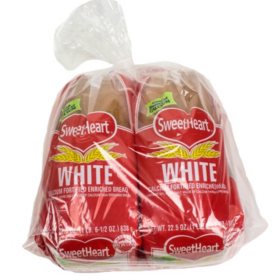 Sweetheart Enriched White Bread 22.5 oz., 2 pk.
