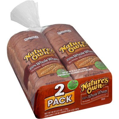 Honey Wheat Sliced Bread, 2 Pack