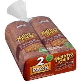 Nature's Own 100% Whole Wheat Bread 20 oz., 2 pk.