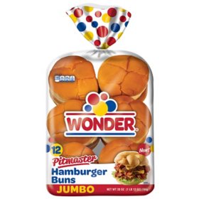 Wonder Bread Jumbo Pitmaster Hamburger Buns 12 pk.