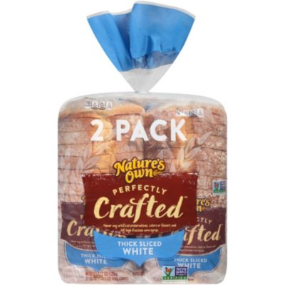 Nature's Own Perfectly Crafted Thick Sliced White Bread (22oz / 2pk ...