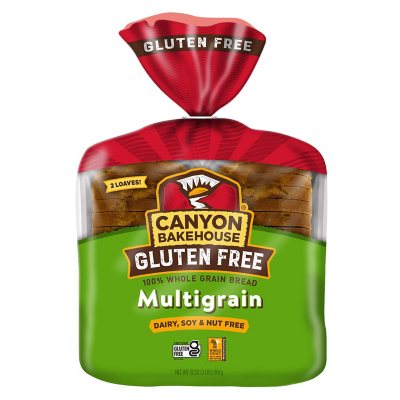 Canyon Bakehouse Multigrain Sandwich Bread, Gluten Free 16 oz. 2 pk.