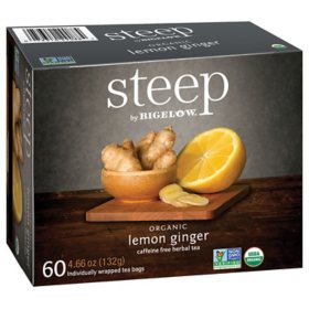 steep by Bigelow Lemon Ginger Herbal Tea  60 ct.