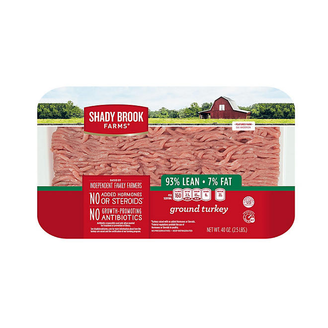 Shady Brook Farms 93% Lean/7% Fat Ground Turkey 5 lbs.