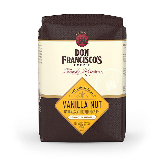 Don Francisco's Medium Roast Whole Bean Coffee, Vanilla Nut (32 oz.)