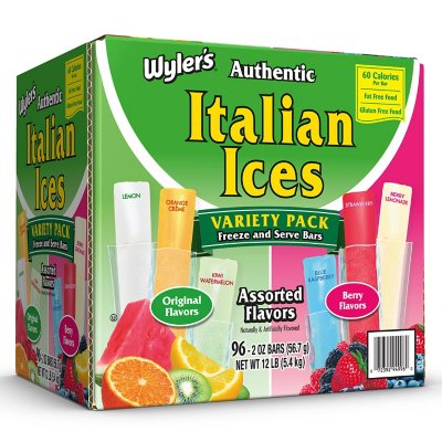 Wyler's Authentic Italian Ices (2 oz., 96 pk.) - Sam's Club