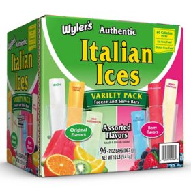 Wyler's Authentic Italian Ices, 2 oz., 96 pk.