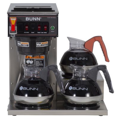 commercial coffee maker with hot water dispenser