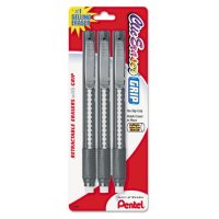 Pentel - Clic Eraser Pencil-Style Grip Eraser, Assorted -  3/Pack