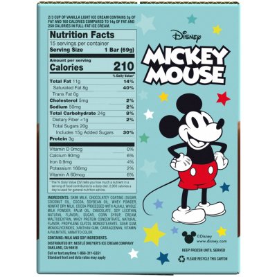 Disney Mickey Mouse Vanilla Light Ice Cream Bars 15 ct. Sam s Club
