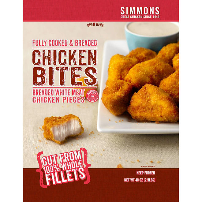 Simmons Breaded Chicken Bites - 2.5 lbs.