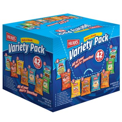 Herr's Variety Pack Snacks (42 pk.) - Sam's Club