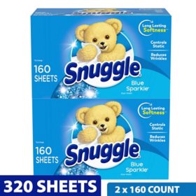 Snuggle Fabric Softener Dryer Sheets, Blue Sparkle 320 ct.