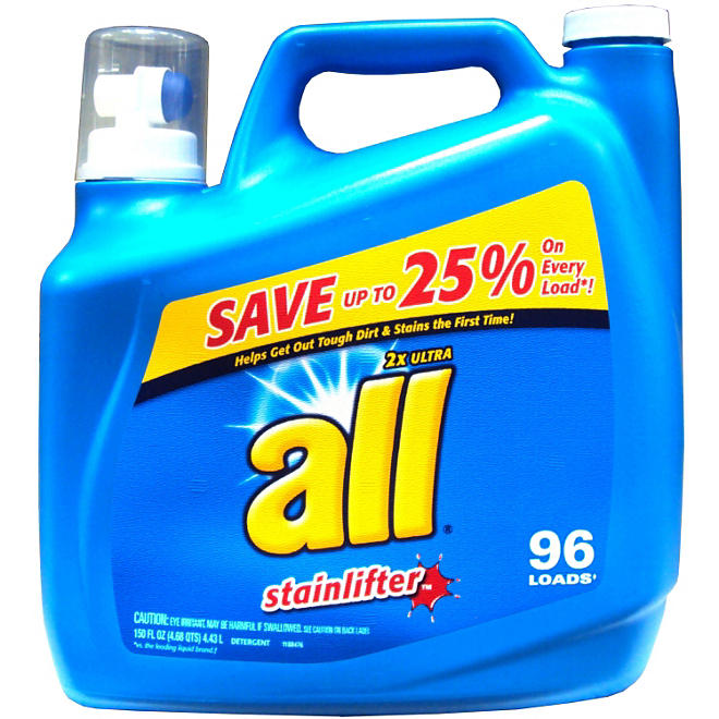 all Stainlifter Original Liquid Detergent -  150 oz. - 100 loads
