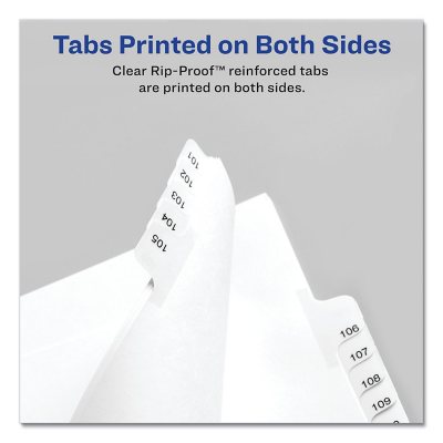 x 11in Pack of 25-1 Side Tab Legal Index Exhibit Dividers Tab Title 4 8 1/2in 