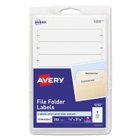 Avery Printable 4" x 6" - Permanent File Folder Labels, 0.69 x 3.44, White, 7/Sheet, 36 Sheets/Pack