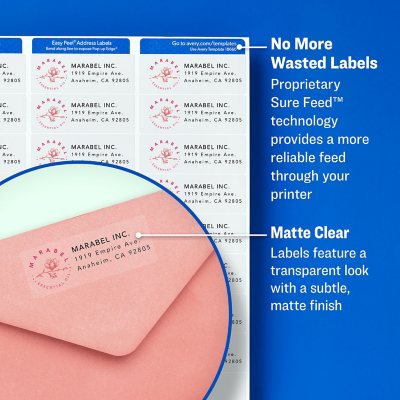 clear laser printer labels