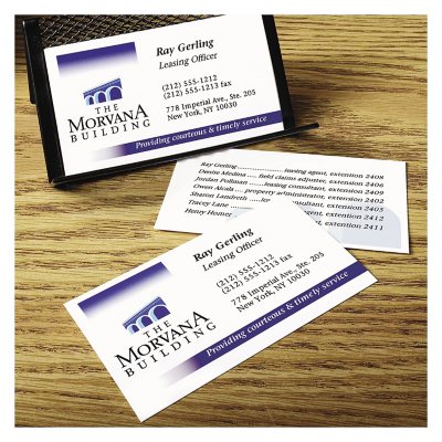  Avery Printable Business Cards, Inkjet Printers, 200 Cards(Pack  of 1), 2 x 3.5, Clean Edge, Heavyweight (8871) : Business Card Stock :  Office Products