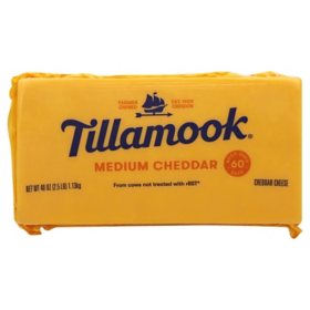 Tillamook Medium Cheddar Cheese 2.5 lbs.