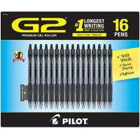 Pilot G2 Retractable Roller Ball Gel Pens, Fine, 16 Count, Select Color