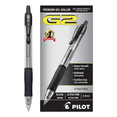black ink x 5 Pilot juice retractable gel pen 0.38mm 