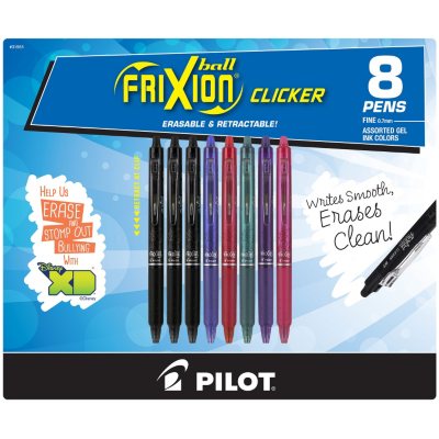 Pilot FriXion Clicker Erasable Gel Pens in Assorted Colors - Fine Point -  Pack of 5