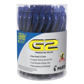 Pilot G2 Premium Retractable Gel Ink Pen, Refillable, .7 mm, Blue, 36 pk.