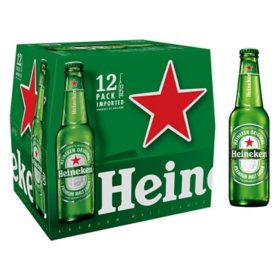 Heineken Original Lager Beer, 12 fl. oz. bottle, 12 pk.