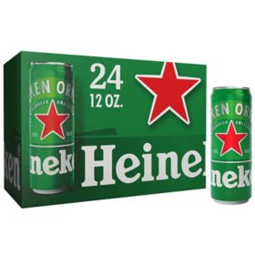 Heineken Original Lager Beer 12 fl. oz. can, 24 pk. 