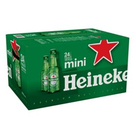 Heineken Original Lager Beer, 7 fl. oz. bottle, 24 pk.