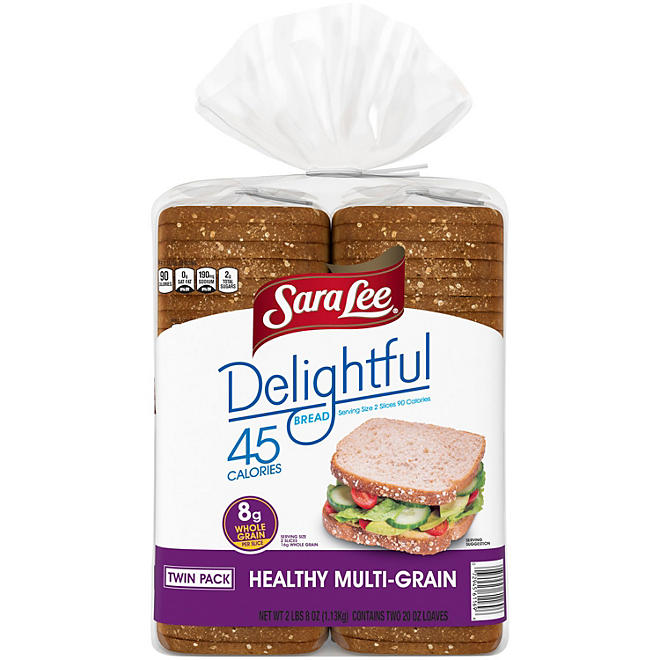 Sara Lee Delightful Multigrain Bread, 45 Calories 20 oz., 2 pk.