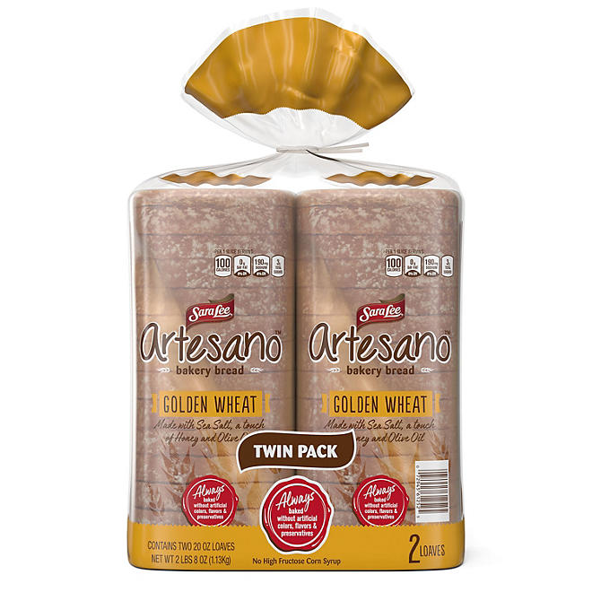 Sara Lee Artesano Golden Wheat Bakery Bread (20 oz., 2 pk.)