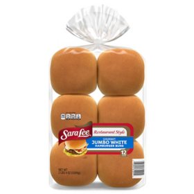 Sara Lee Restaurant Style White Hamburger Buns 12 ct.