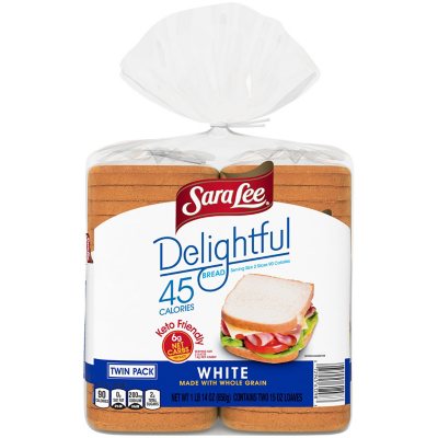 Sara Lee Delightful White Made With Whole Grain Bread, Keto Friendly  (15oz/2pk) - Sam's Club