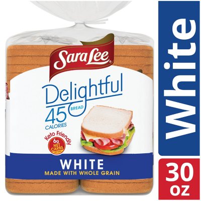 Sara Lee Delightful White Made With Whole Grain Bread, Keto Friendly  (15oz/2pk) - Sam's Club