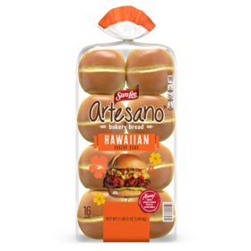 Sara Lee Artesano Hawaiian Hamburger Buns, 2.37 oz., 16ct.