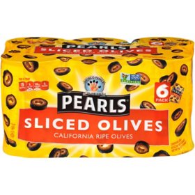 Pearls Sliced Olives, 6.5 oz., 6 pk.